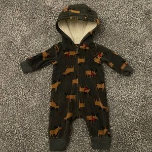 Cater’s hooded fleece romper